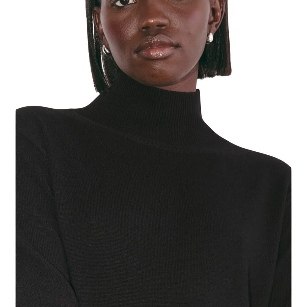 Everlane The Turtle Neck Midi Dress in Cashmere Black size M NWT - Picture 6 of 7